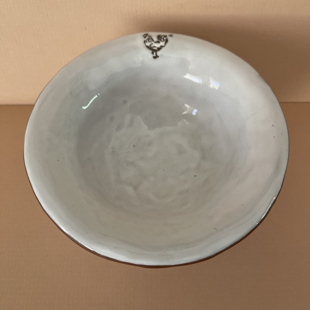 Creative Coop Co-Op Bowl Farmhouse Chicken Rooster Ceramic Dip Sauce Dessert